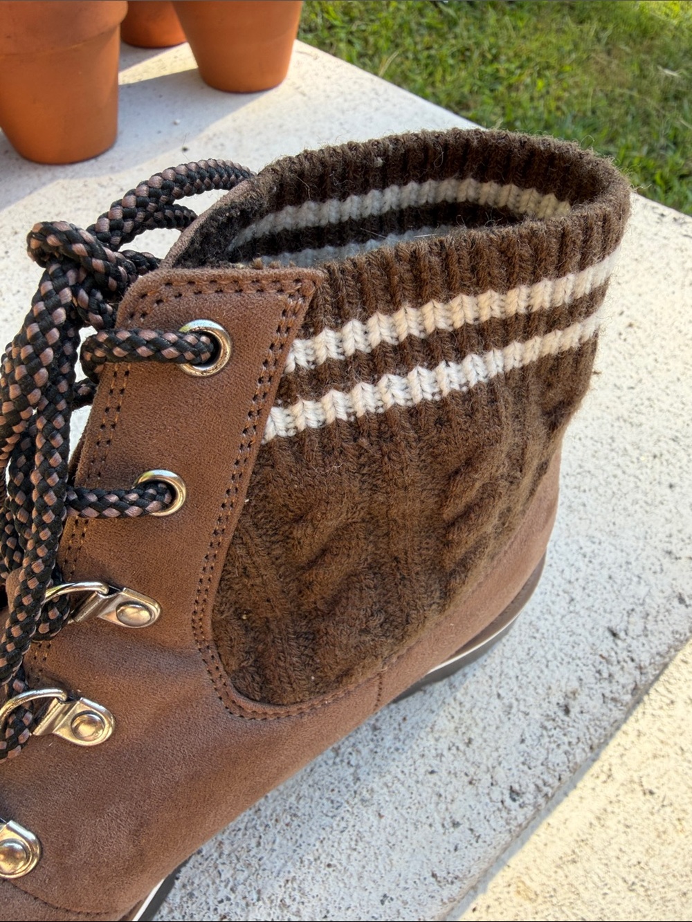 Torrid Knit Suede Hiker Booties 8.5 Women's - Picture 8 of 8